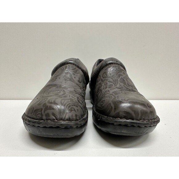 BOC Born Concepts women rsize 7.5 M EU 38.5 gray embossed floral clogs shoes - Picture 7 of 12